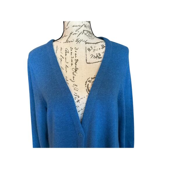 Eileen Fisher Mélange Fluff Sweater Heather Blue Size L Quiet Luxury Soft Luxe - Picture 2 of 8